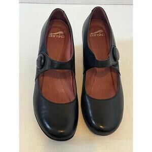 Women's Dansko Brandy Mary Jane Black Fall Winter Dress Heel Shoes Size 41